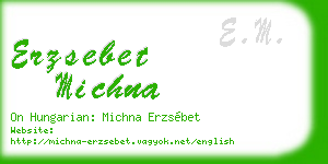 erzsebet michna business card